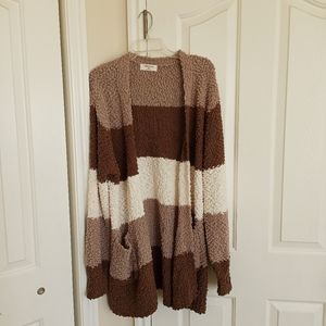 Multicolored Fuzzy Cardigan
